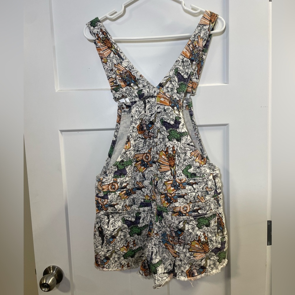 Marvel Print Denim Overalls - Picture 4 of 5